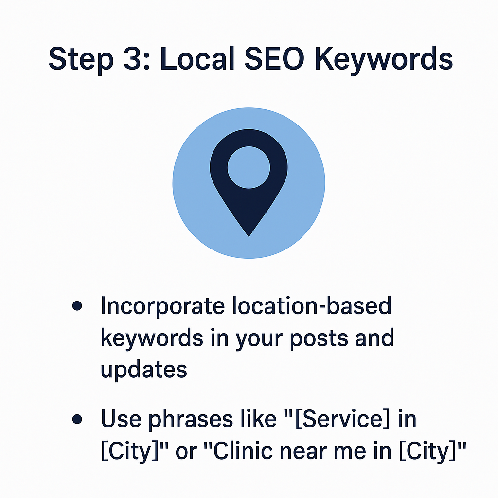 Local SEO keywords for clinic visibility
